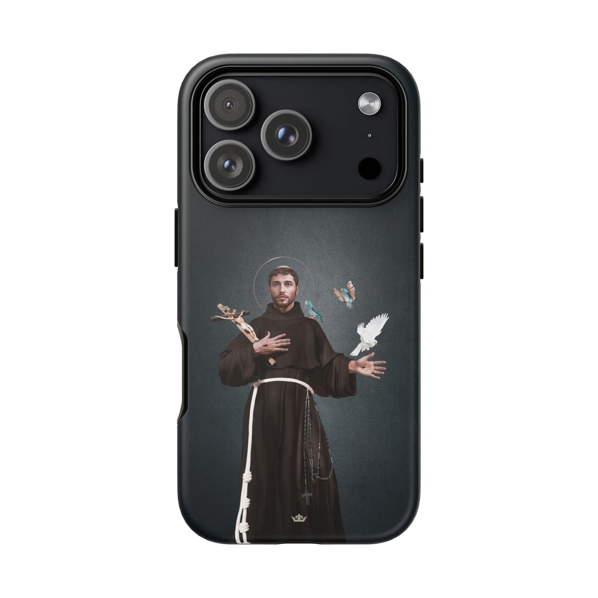 St. Francis of Assisi Hard Phone Case (Dark) Copyright VENXARA