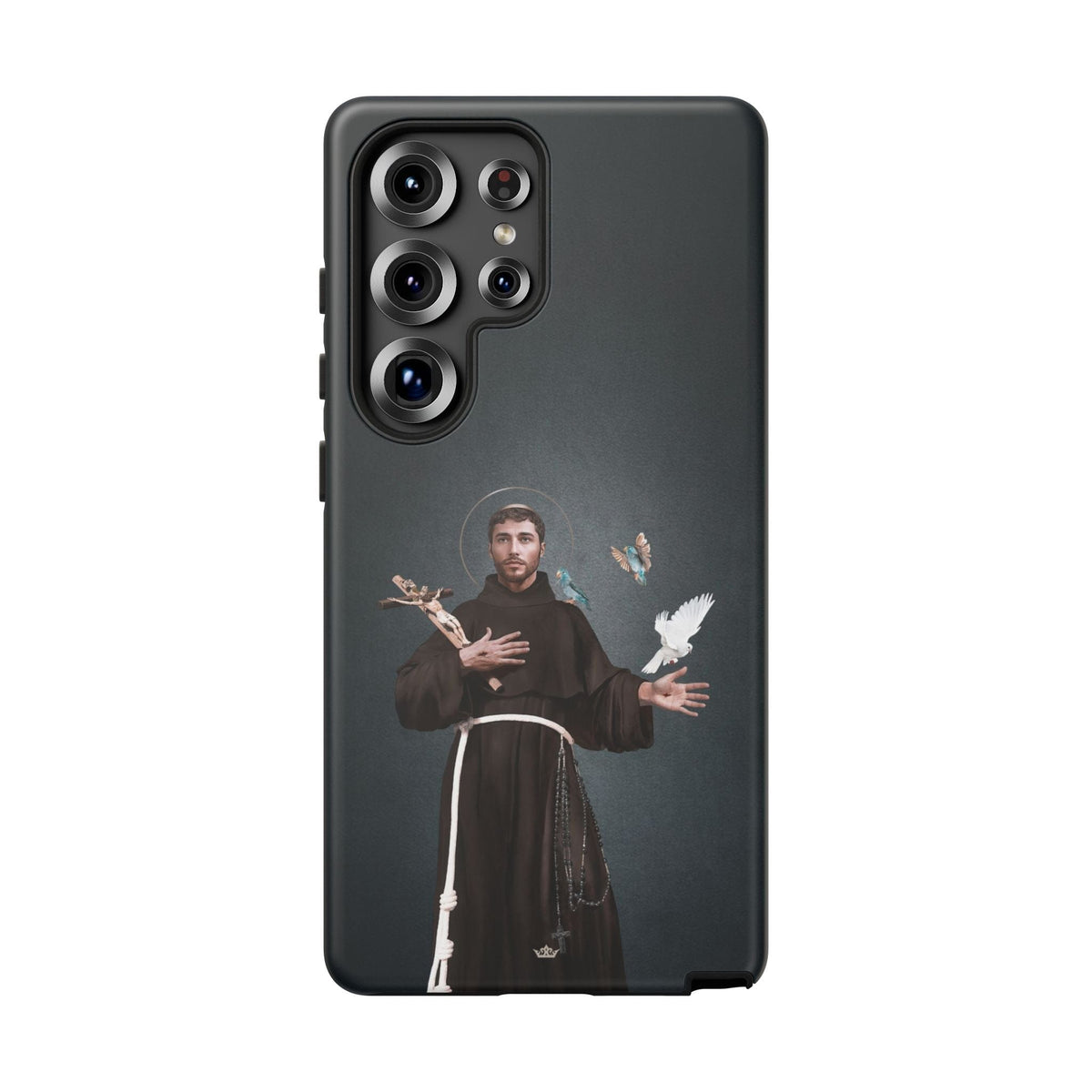 St. Francis of Assisi Hard Phone Case (Dark) Copyright VENXARA