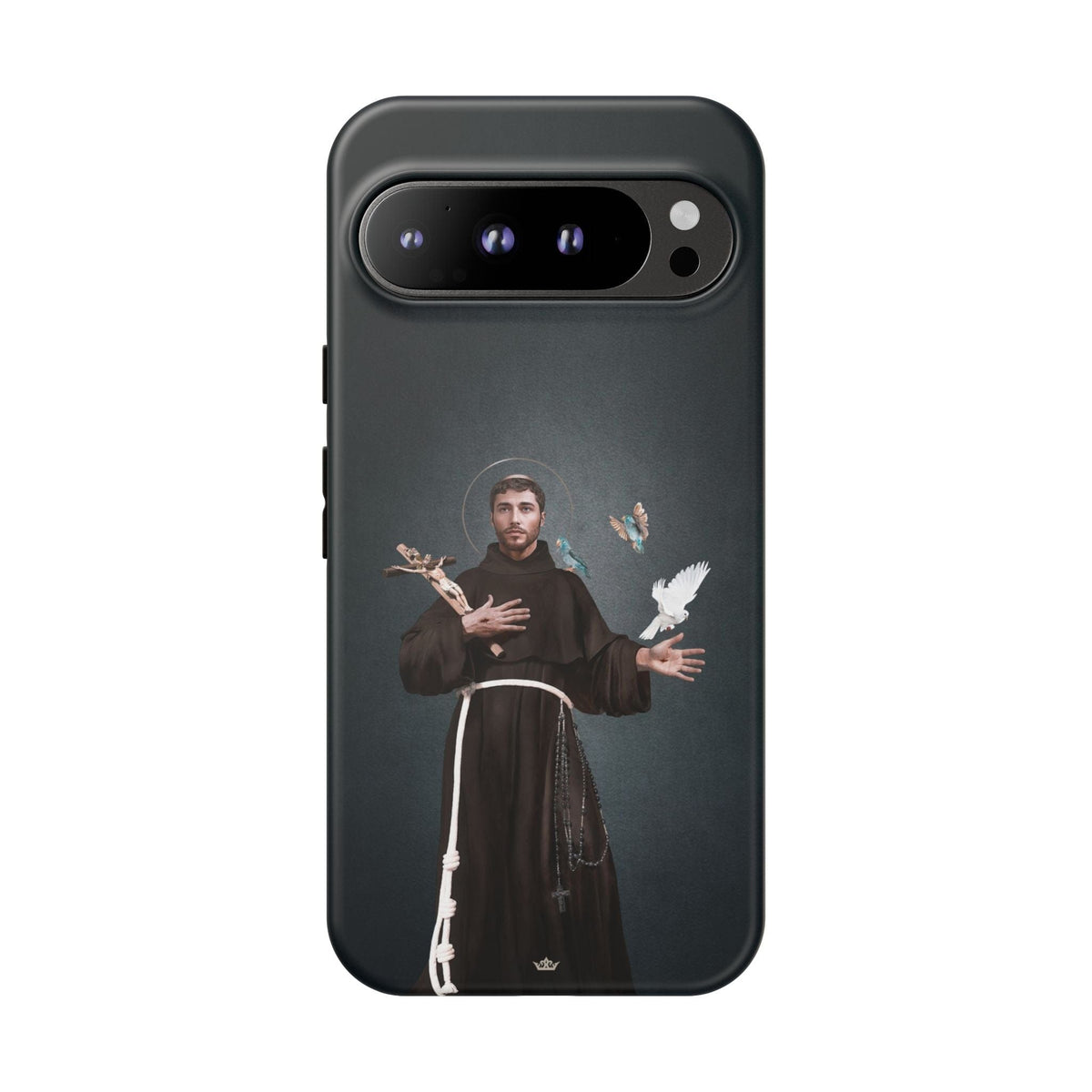 St. Francis of Assisi Hard Phone Case (Dark) Copyright VENXARA