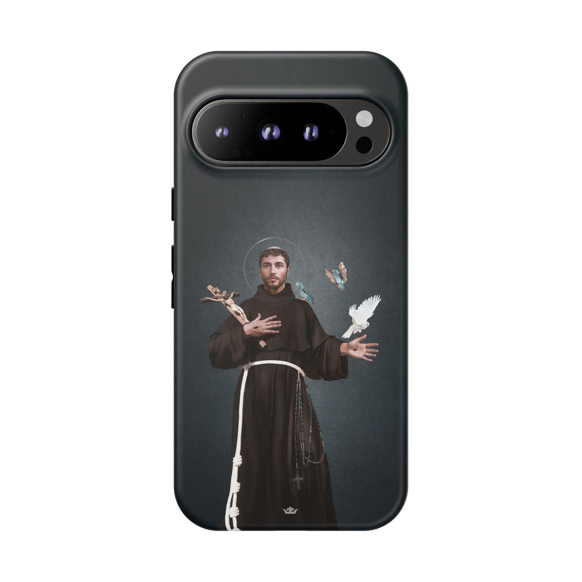 St. Francis of Assisi Hard Phone Case (Dark) Copyright VENXARA