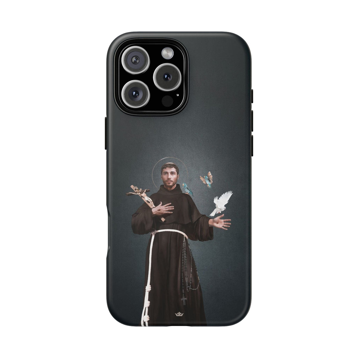 St. Francis of Assisi Hard Phone Case (Dark) Copyright VENXARA
