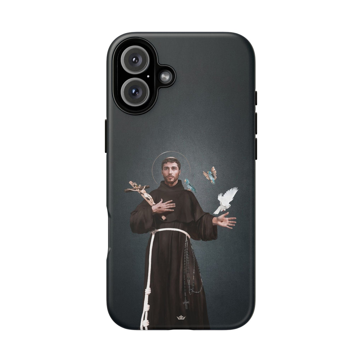 St. Francis of Assisi Hard Phone Case (Dark) Copyright VENXARA