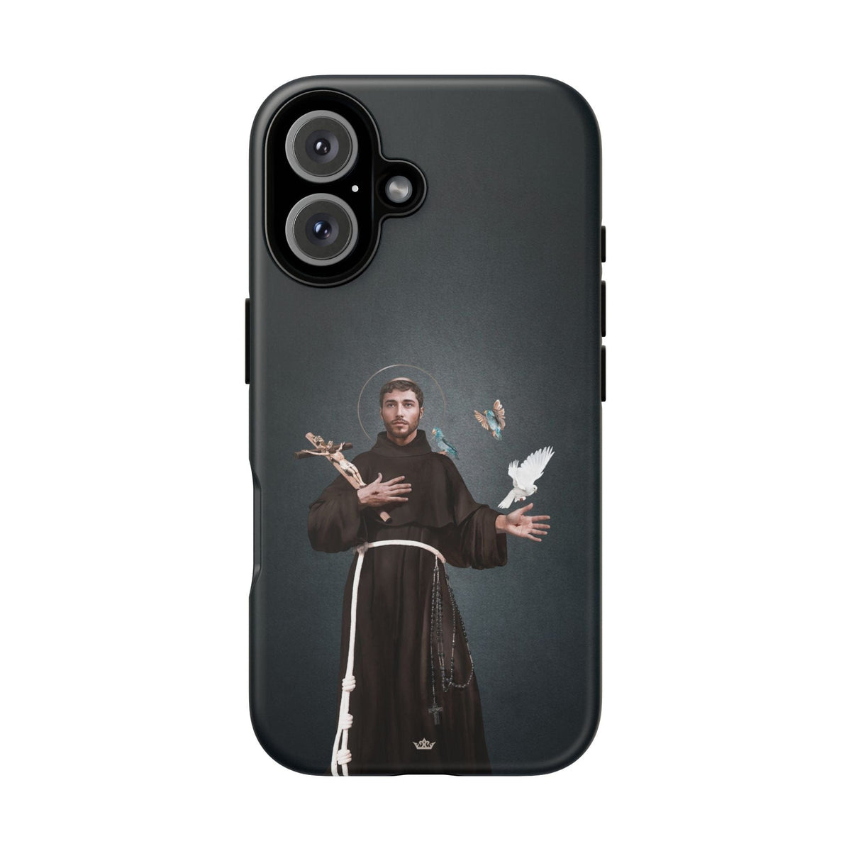St. Francis of Assisi Hard Phone Case (Dark) Copyright VENXARA