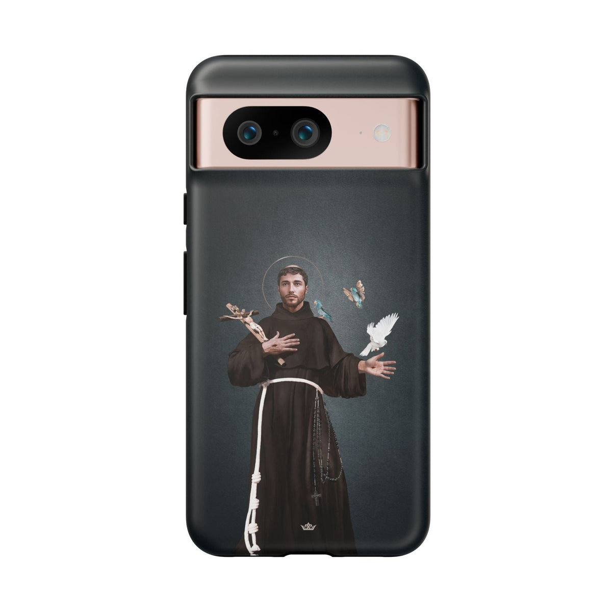 St. Francis of Assisi Hard Phone Case (Dark) Copyright VENXARA