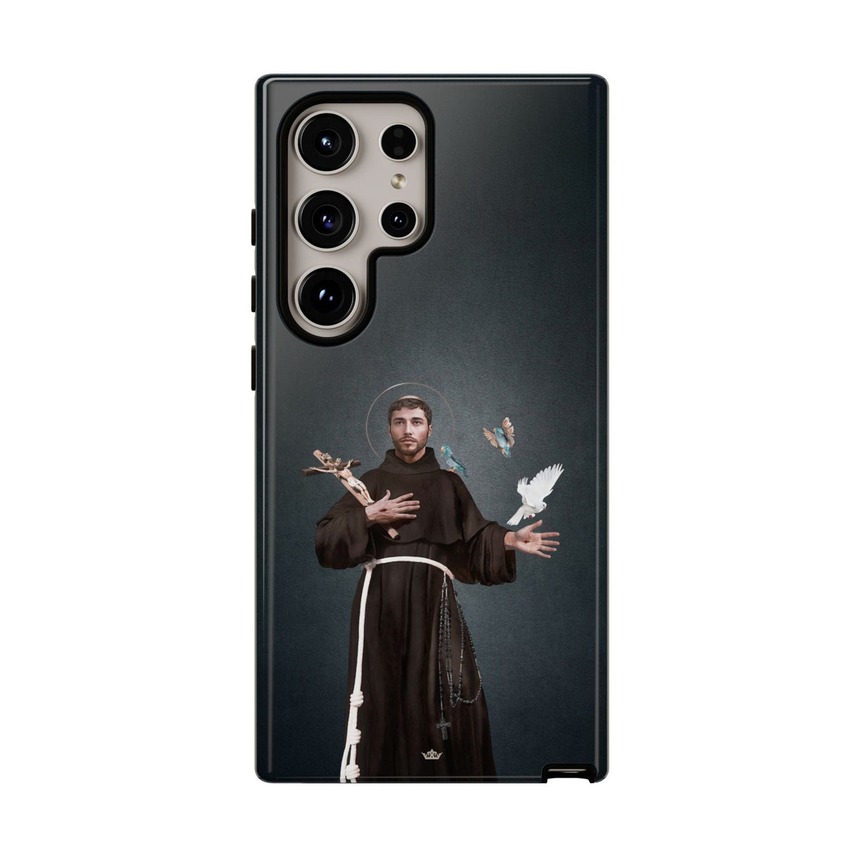 St. Francis of Assisi Hard Phone Case (Dark) Copyright VENXARA