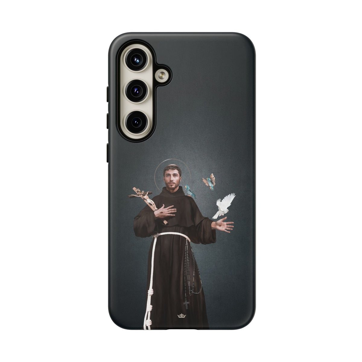 St. Francis of Assisi Hard Phone Case (Dark) Copyright VENXARA