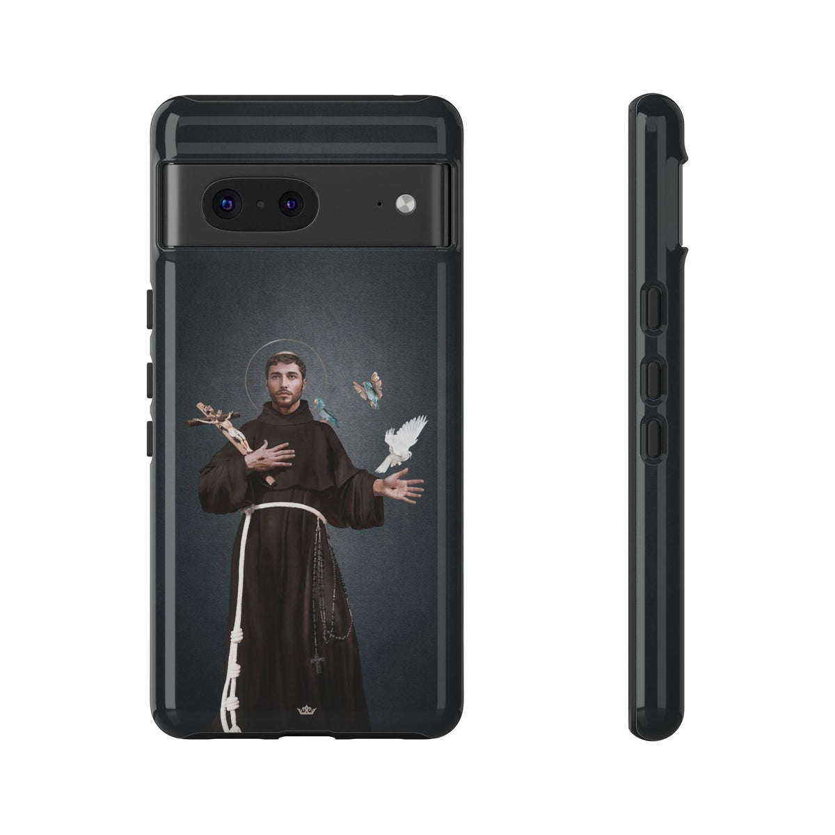St. Francis of Assisi Hard Phone Case (Dark) Copyright VENXARA