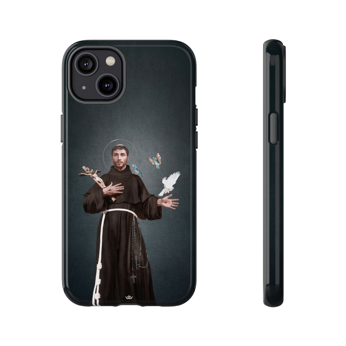 St. Francis of Assisi Hard Phone Case (Dark) Copyright VENXARA