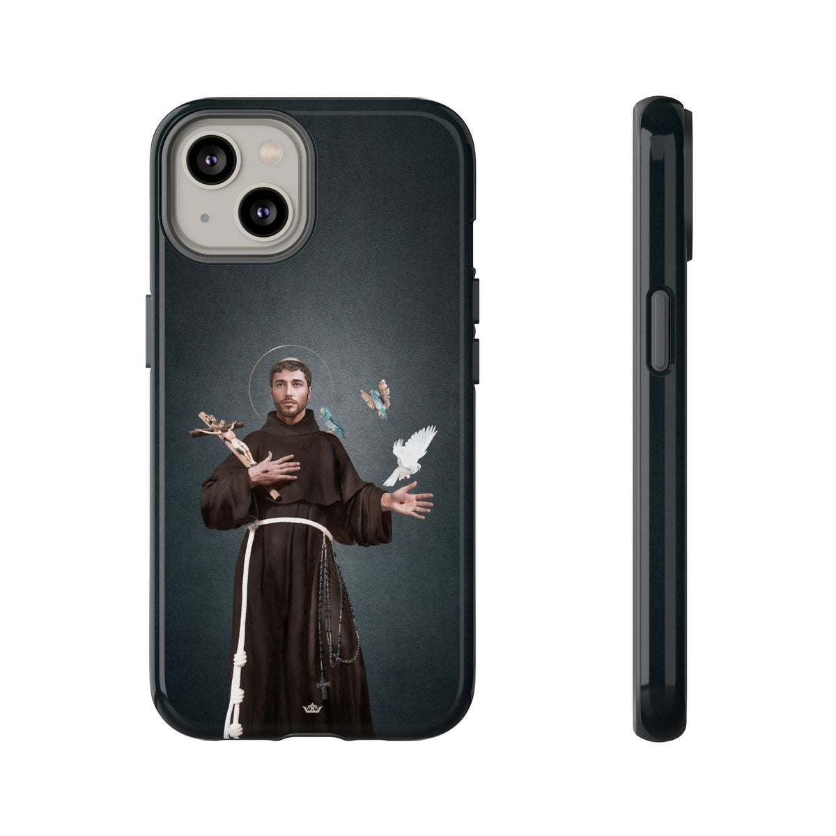 St. Francis of Assisi Hard Phone Case (Dark) Copyright VENXARA