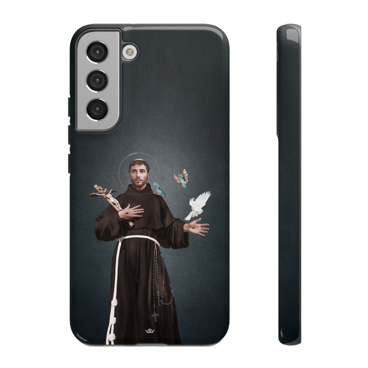 St. Francis of Assisi Hard Phone Case (Dark) Copyright VENXARA