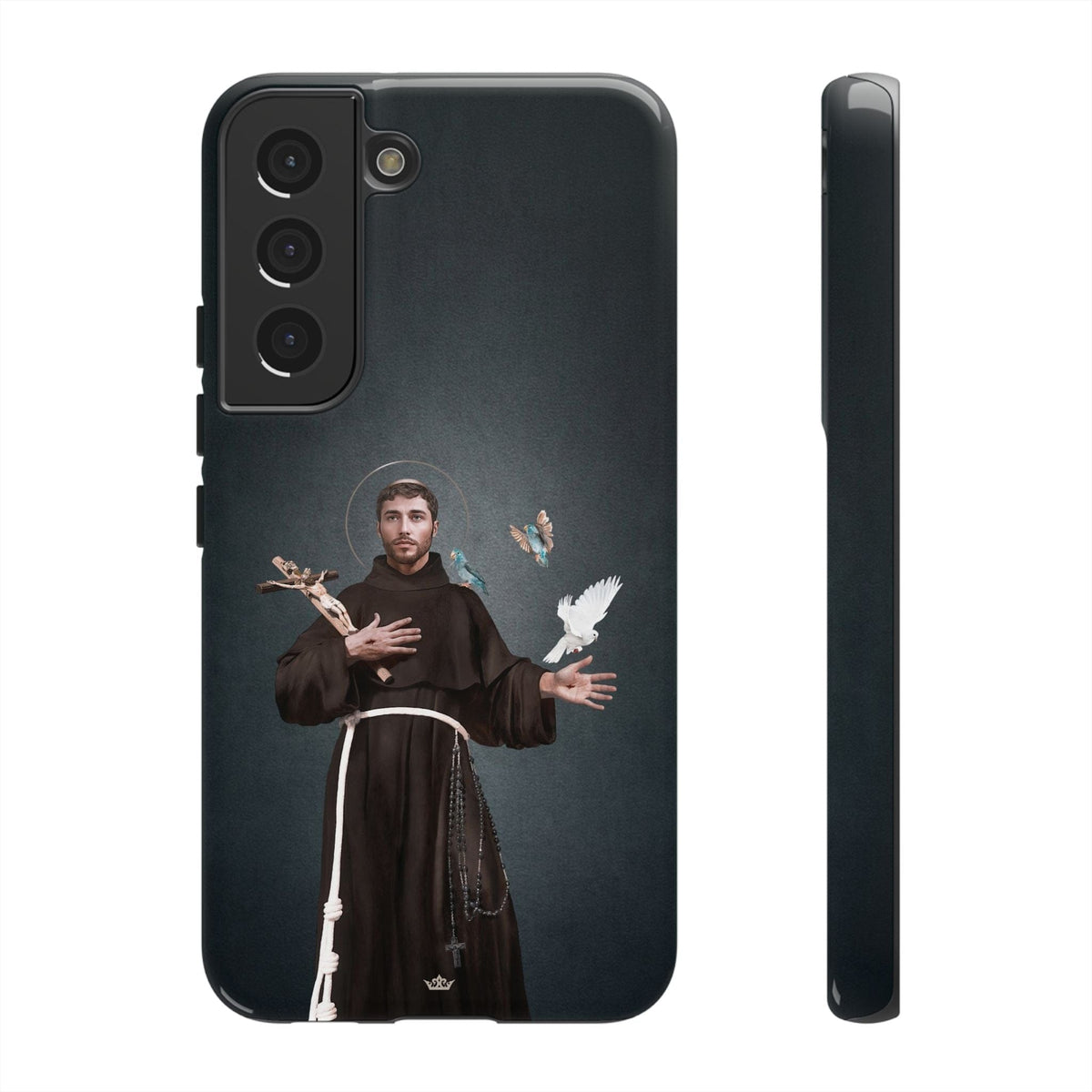 St. Francis of Assisi Hard Phone Case (Dark) Copyright VENXARA