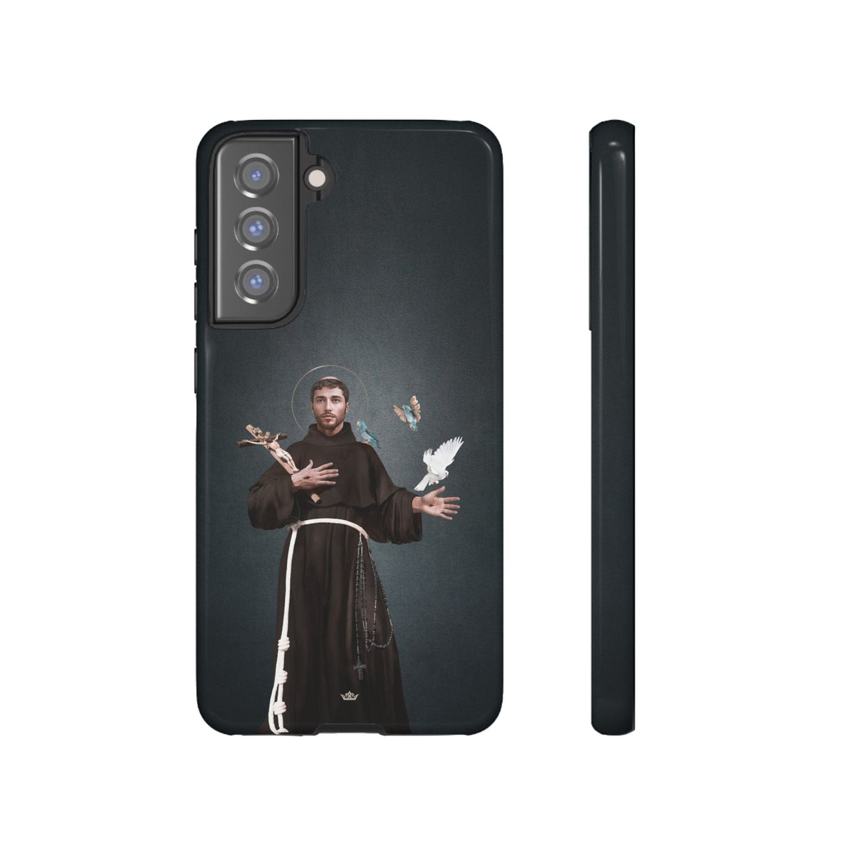 St. Francis of Assisi Hard Phone Case (Dark) Copyright VENXARA