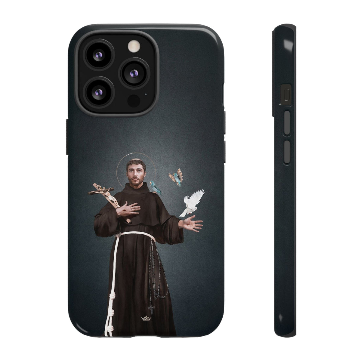 St. Francis of Assisi Hard Phone Case (Dark) Copyright VENXARA