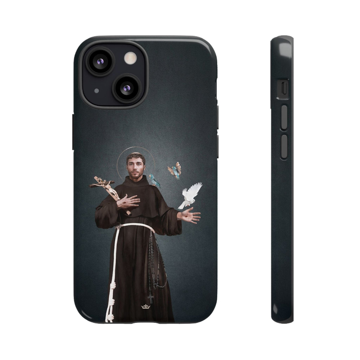 St. Francis of Assisi Hard Phone Case (Dark) Copyright VENXARA