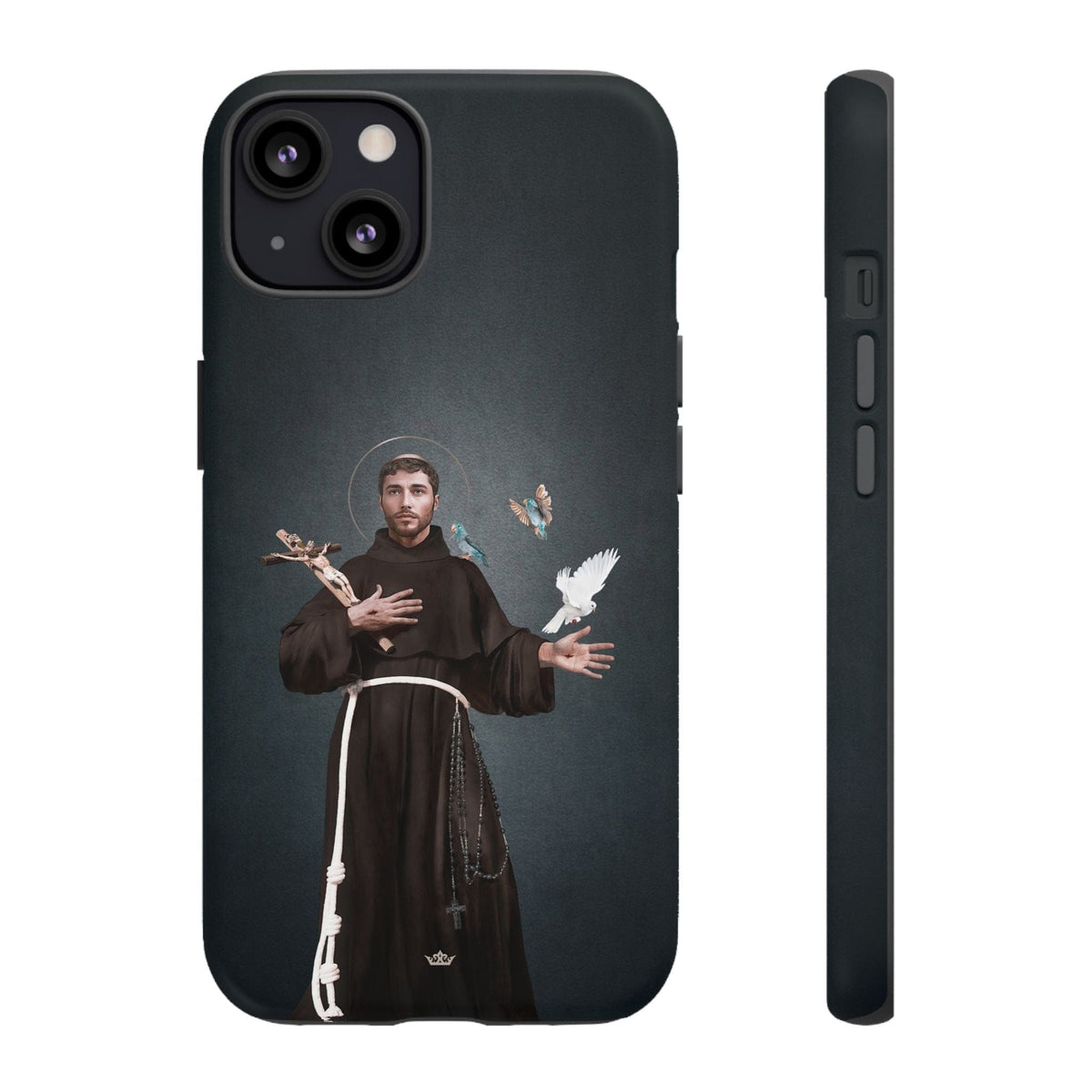 St. Francis of Assisi Hard Phone Case (Dark) Copyright VENXARA