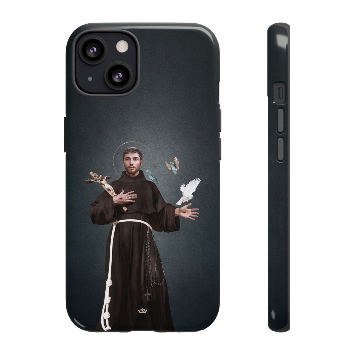 St. Francis of Assisi Hard Phone Case (Dark) Copyright VENXARA