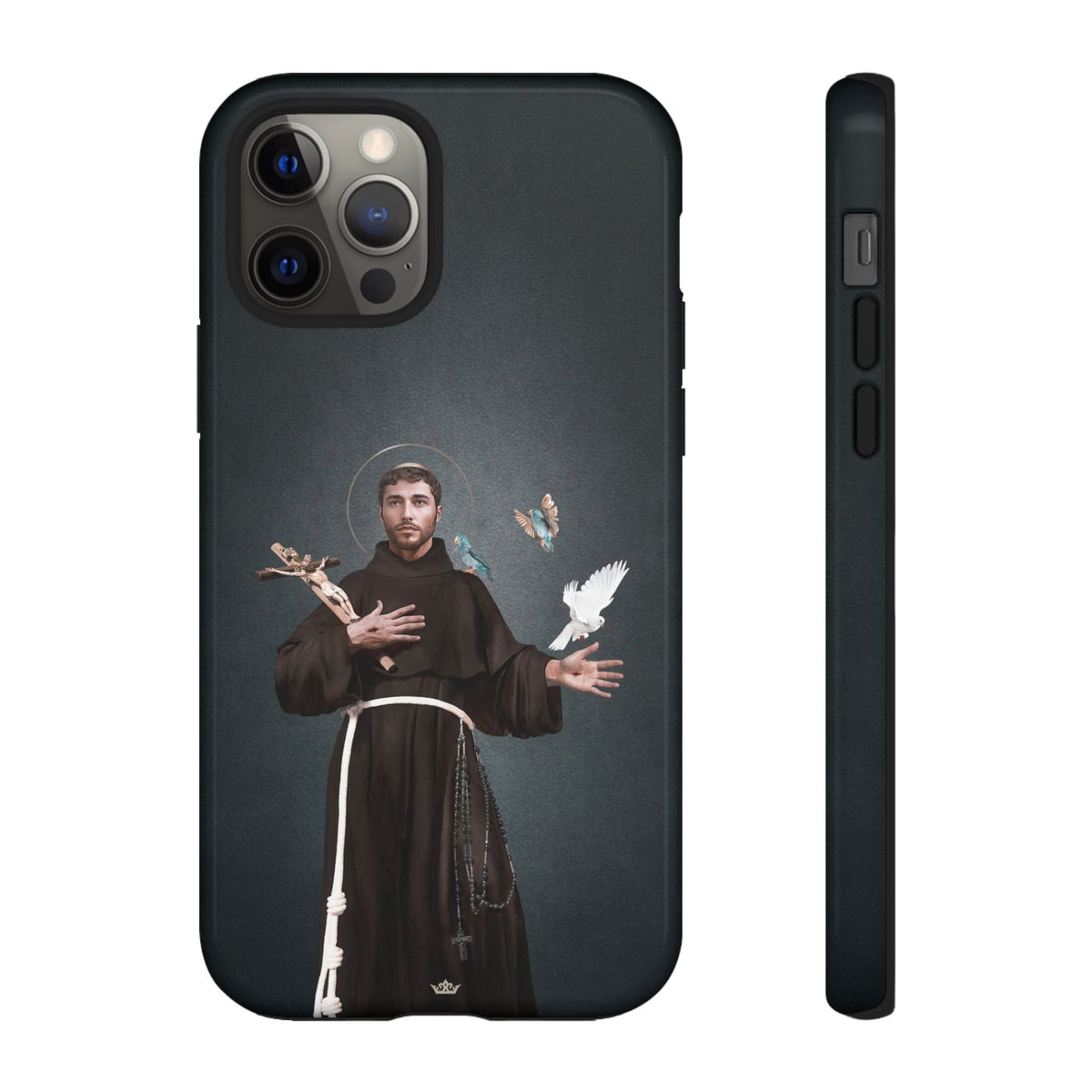 St. Francis of Assisi Hard Phone Case (Dark) Copyright VENXARA