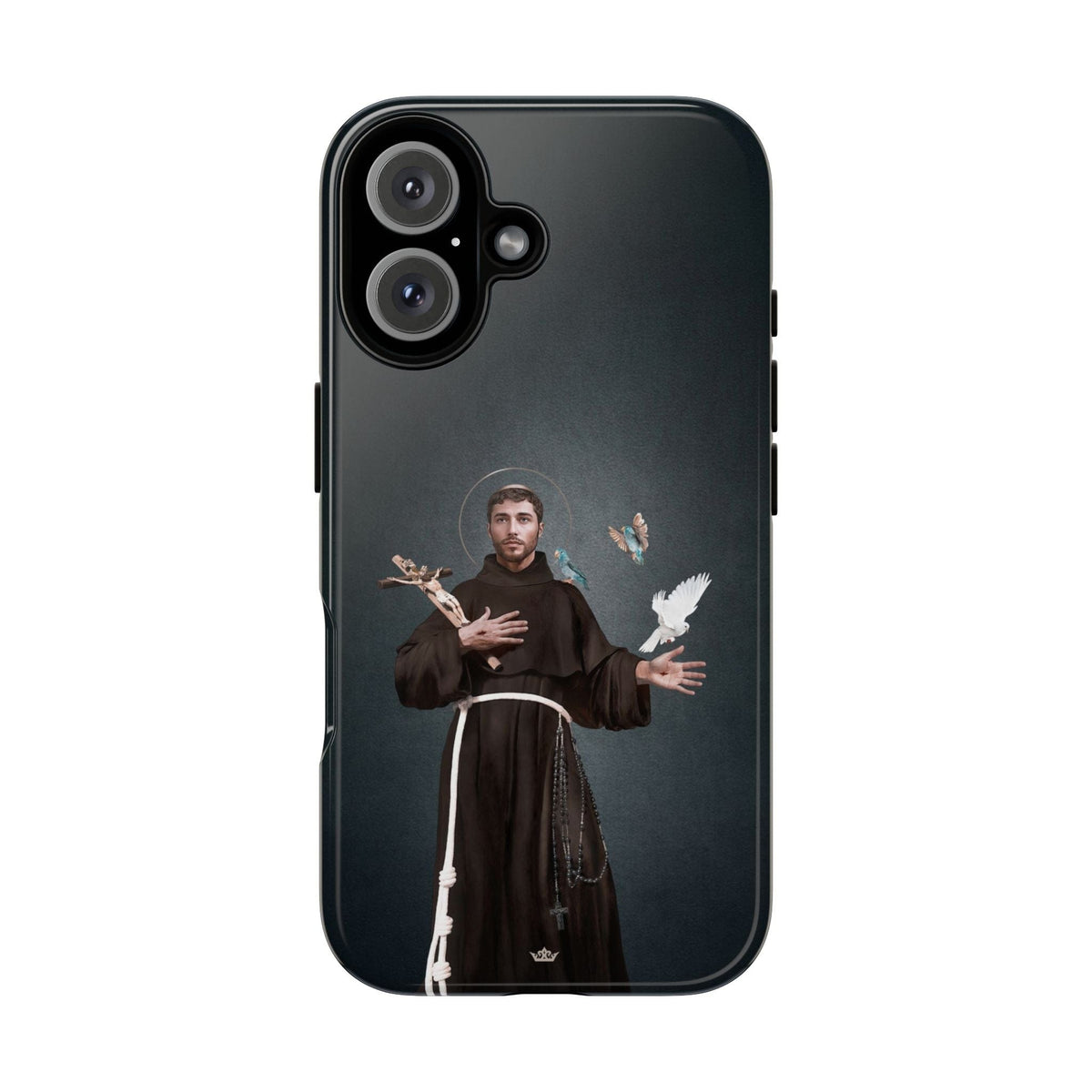 St. Francis of Assisi Hard Phone Case (Dark) Copyright VENXARA