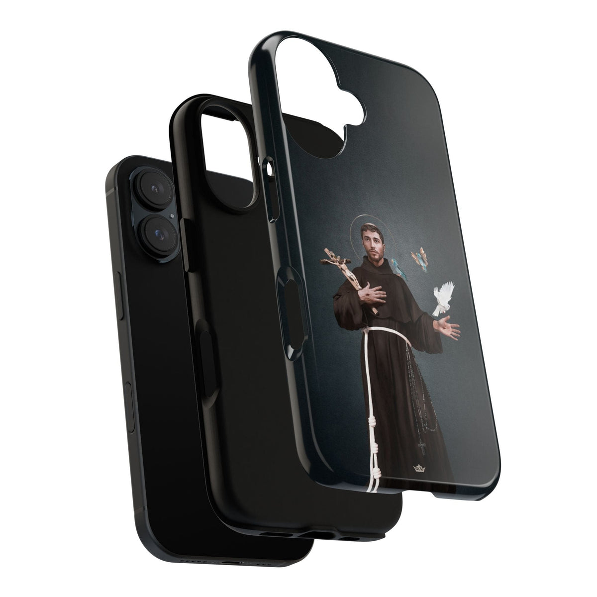 St. Francis of Assisi Hard Phone Case (Dark) Copyright VENXARA