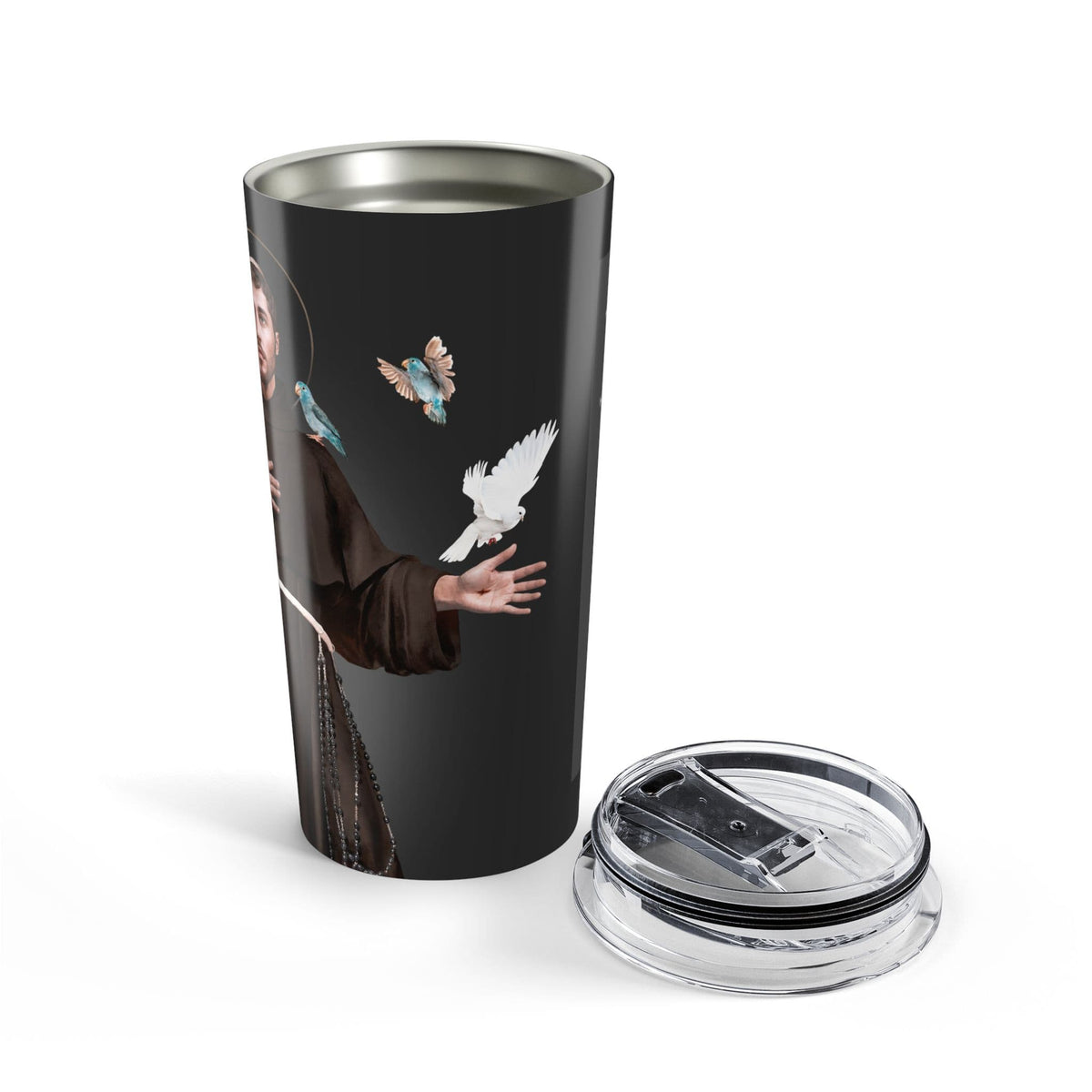St. Francis of Assisi Lord's Prayer Tumbler (Ash 20 oz) Copyright VENXARA