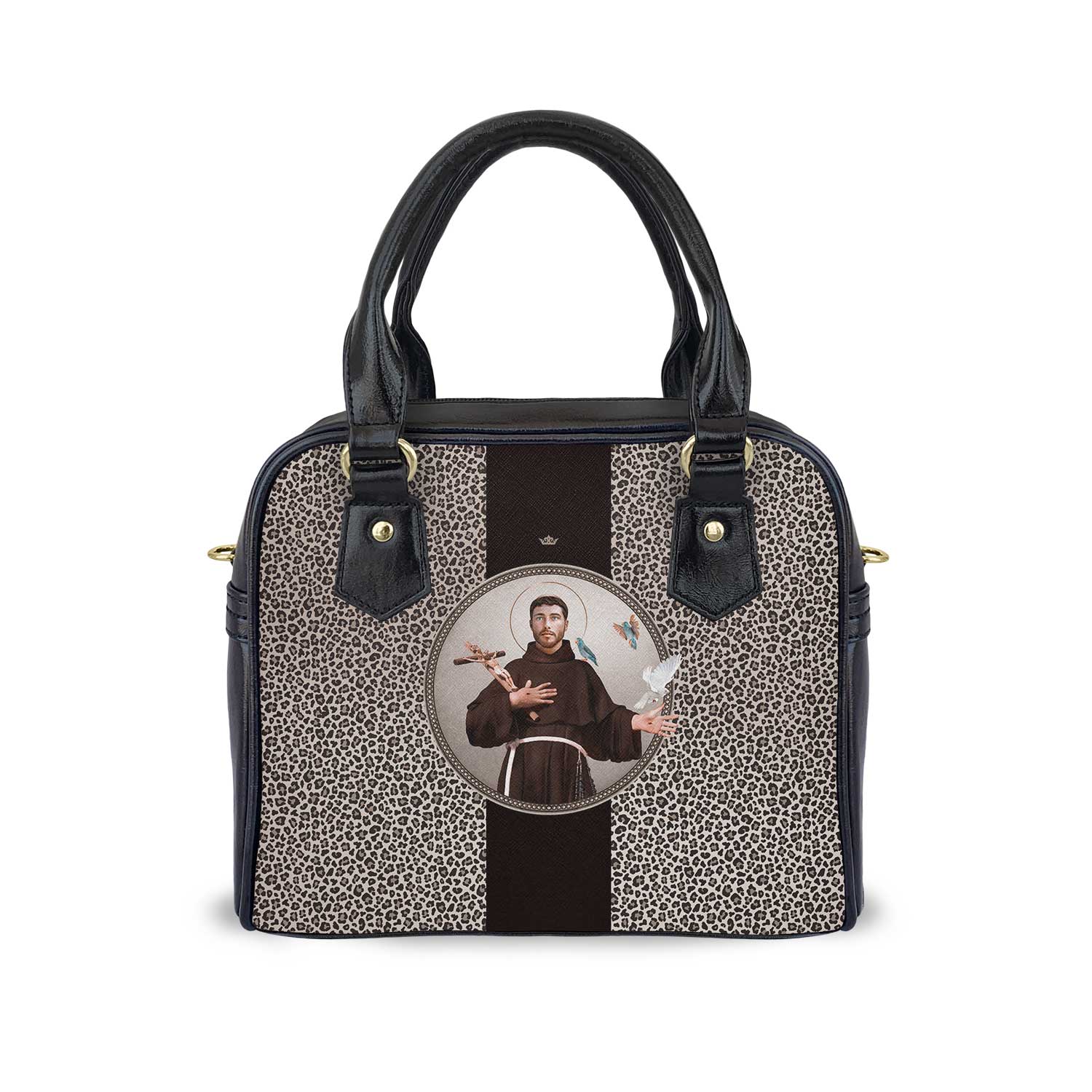 St. Francis of Assisi Medallion Handbag (Leopard) - VENXARA®