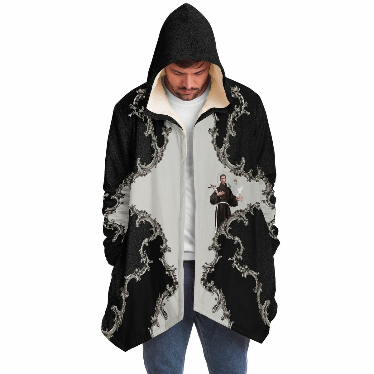 St. Francis of Assisi Microfleece Cloak (Baroque Leopard) Copyright VENXARA