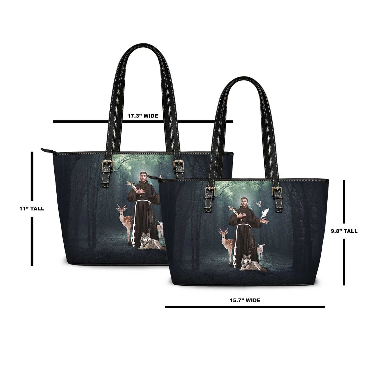 St. Francis of Assisi Tote Bag (Forest) Copyright VENXARA