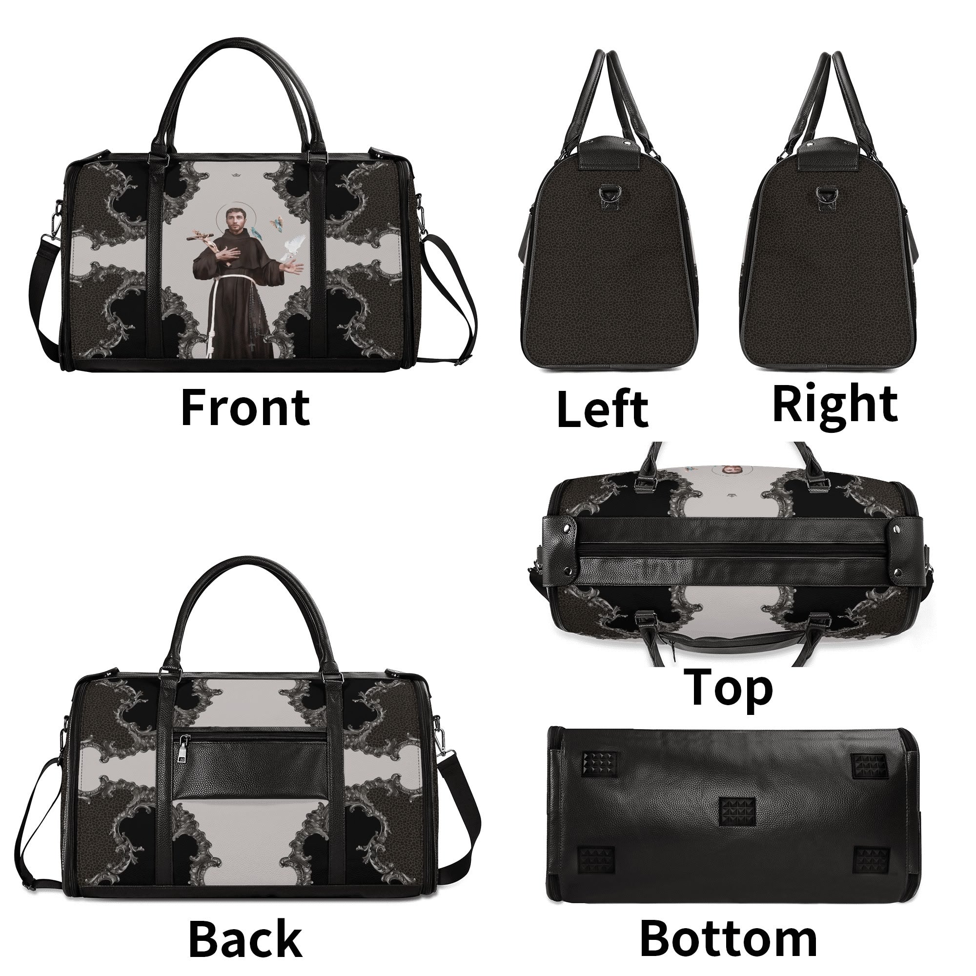 St. Francis of Assisi Travel Bag (Baroque Leopard) - VENXARA®