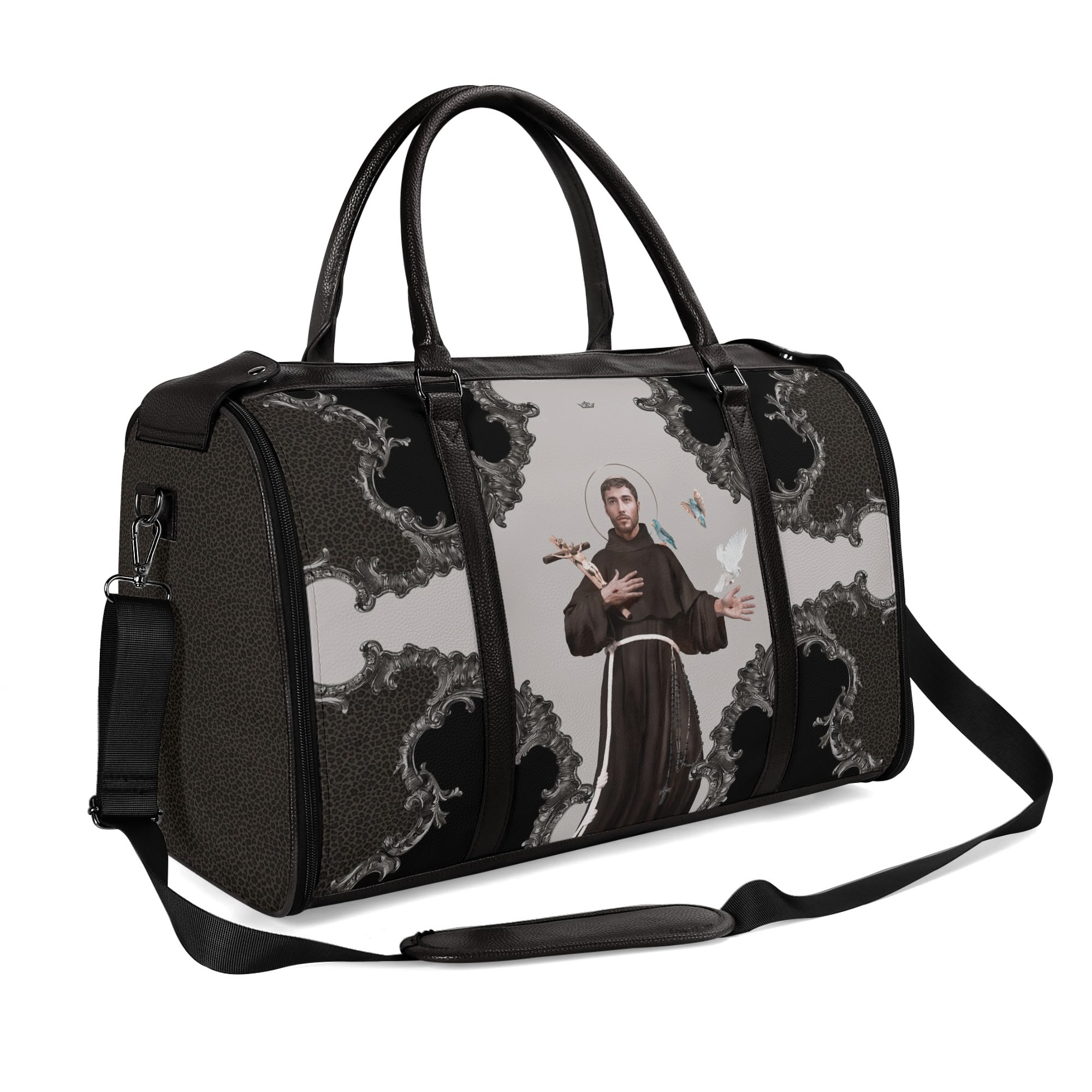 St. Francis of Assisi Travel Bag (Baroque Leopard) - VENXARA®