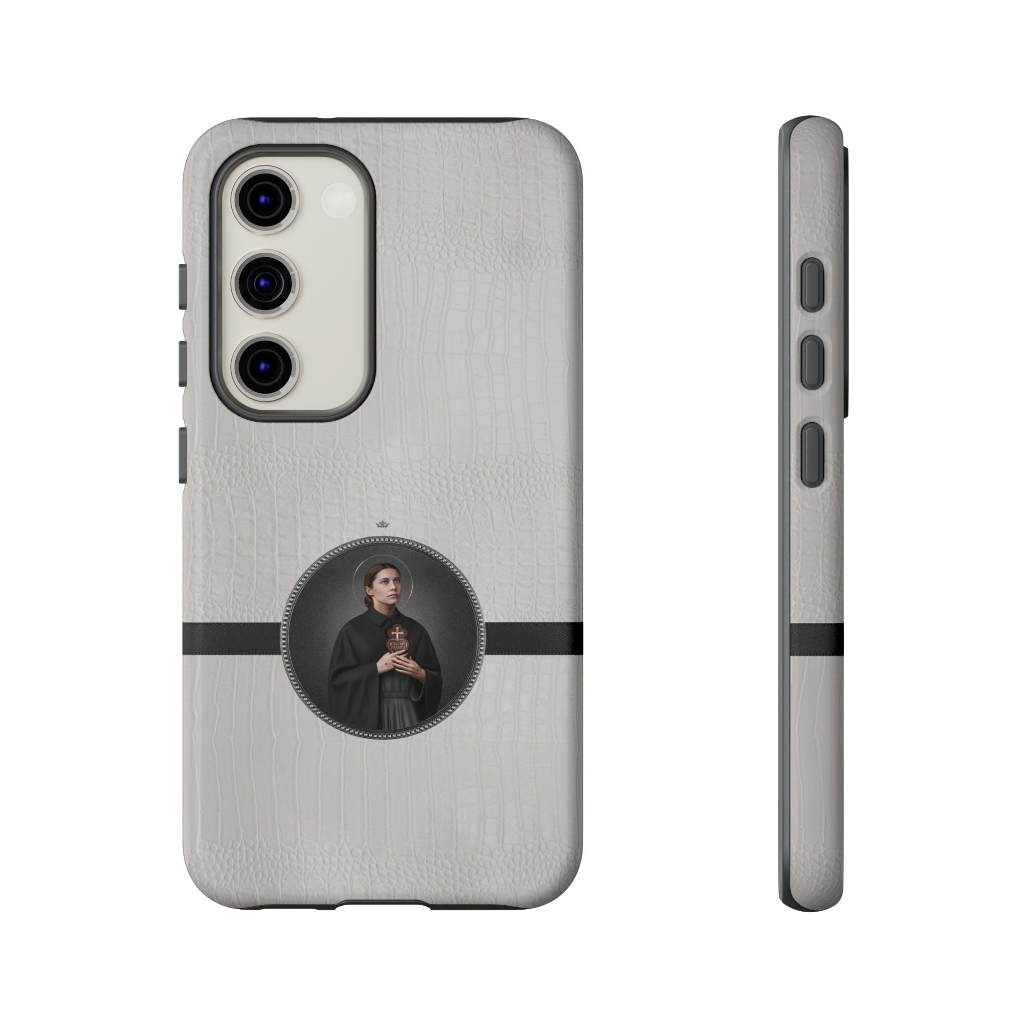 St. Gemma Galgani Hard Phone Case (Blanc Croc) - VENXARA®