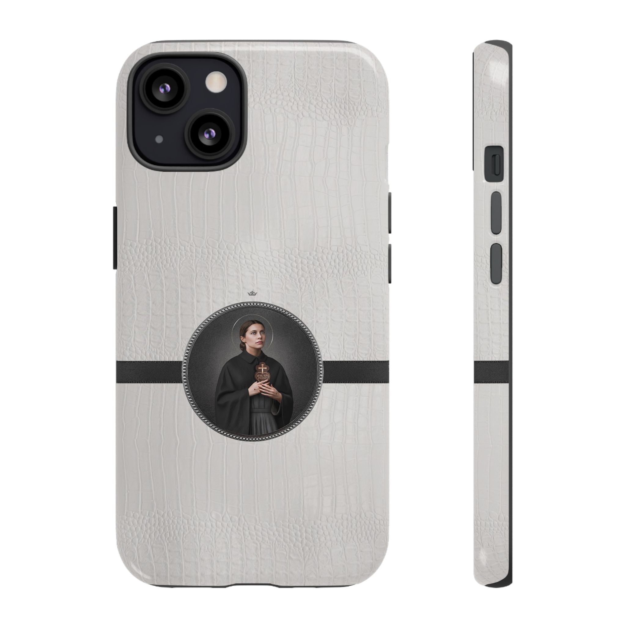 St. Gemma Galgani Hard Phone Case (Blanc Croc) - VENXARA®