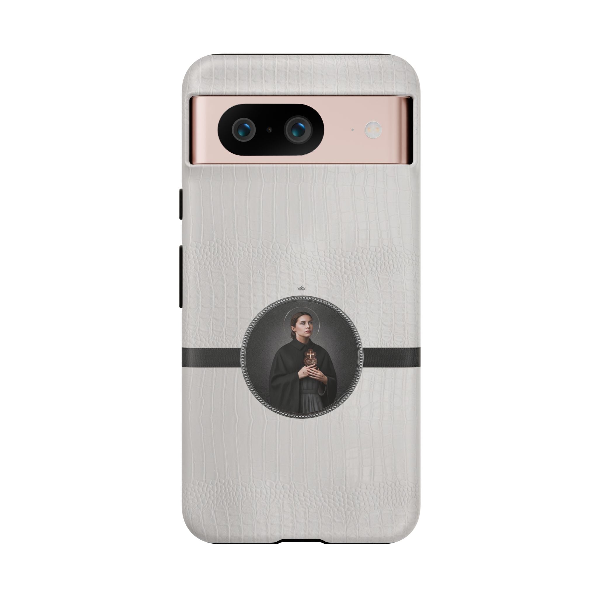 St. Gemma Galgani Hard Phone Case (Blanc Croc) - VENXARA®