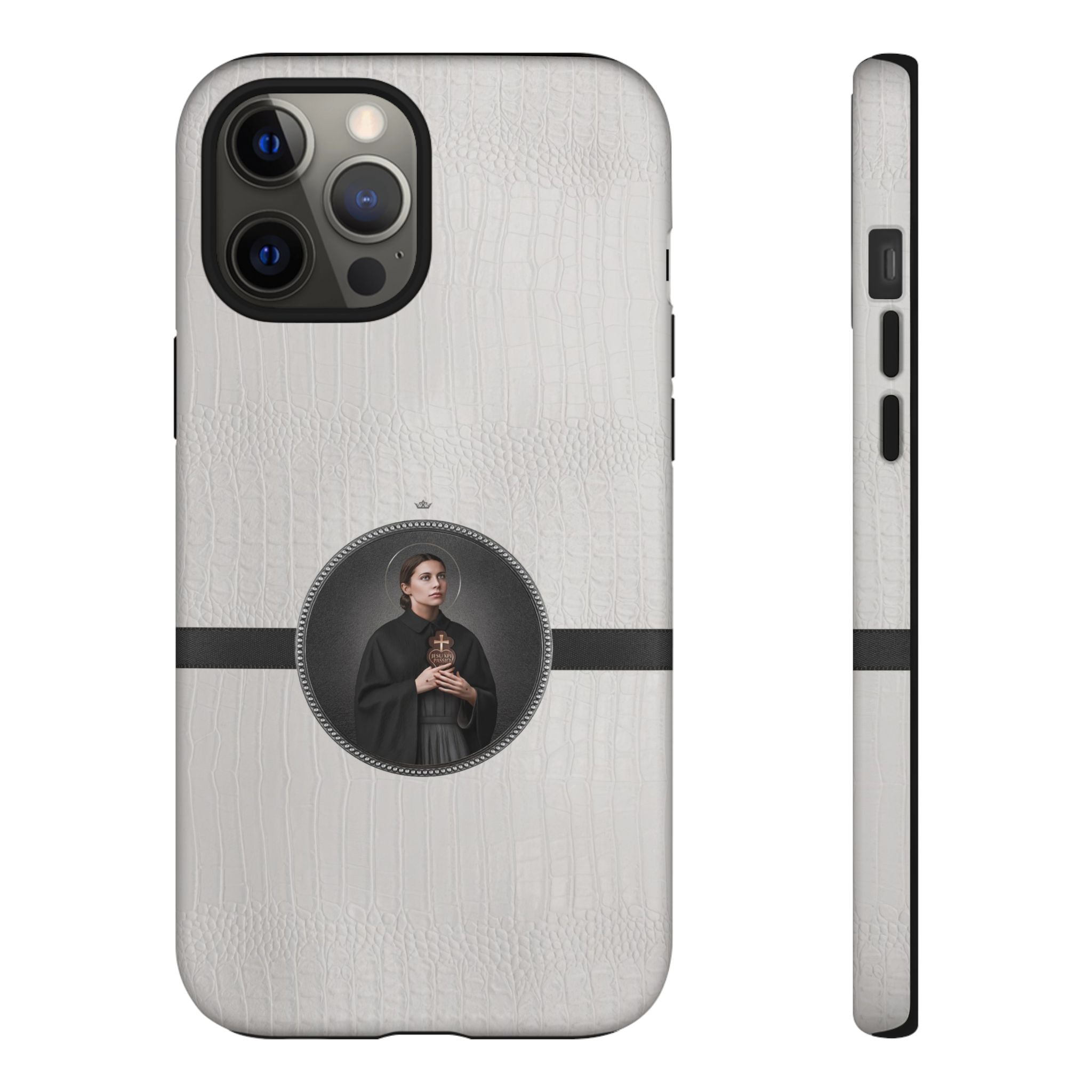 St. Gemma Galgani Hard Phone Case (Blanc Croc) - VENXARA®