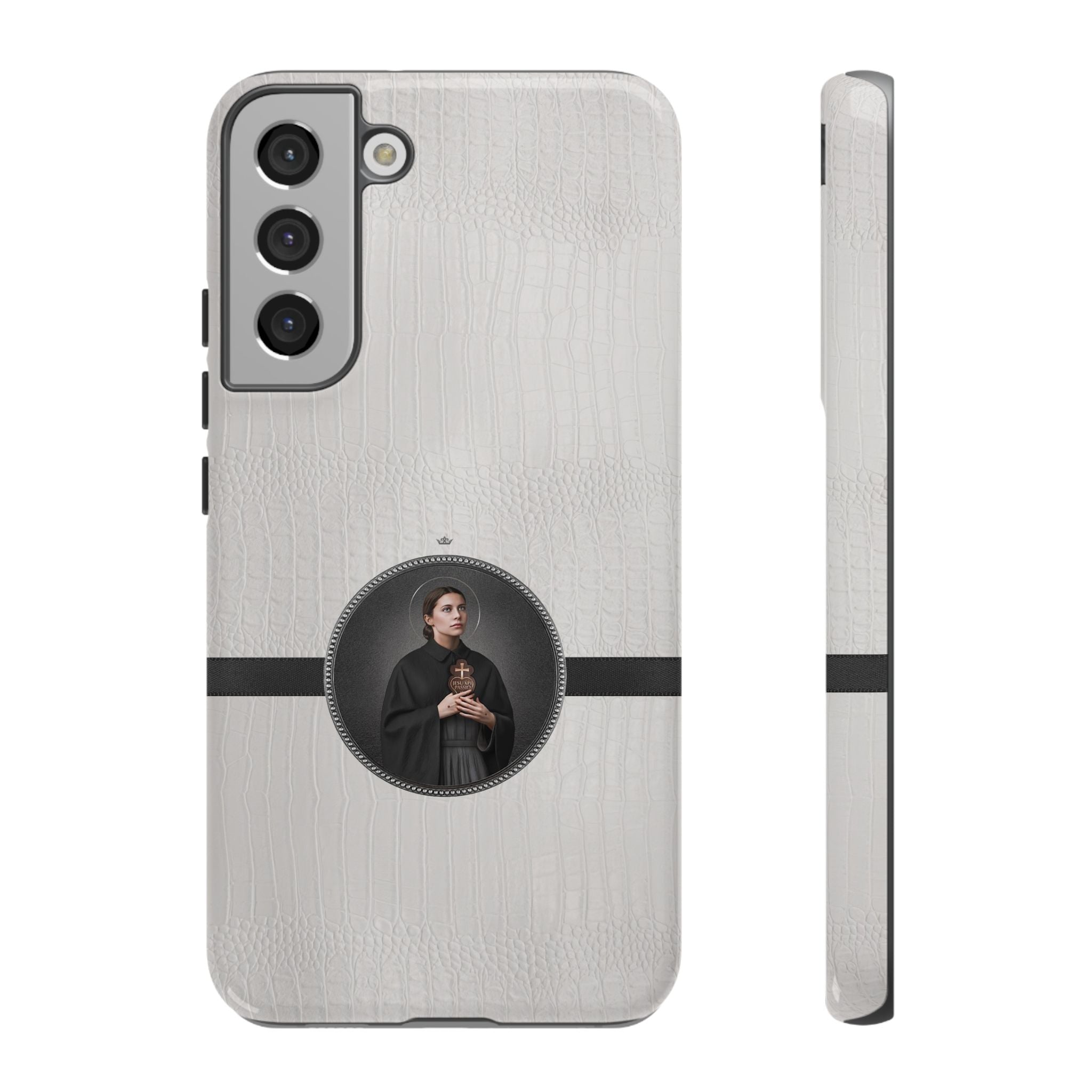 St. Gemma Galgani Hard Phone Case (Blanc Croc) - VENXARA®