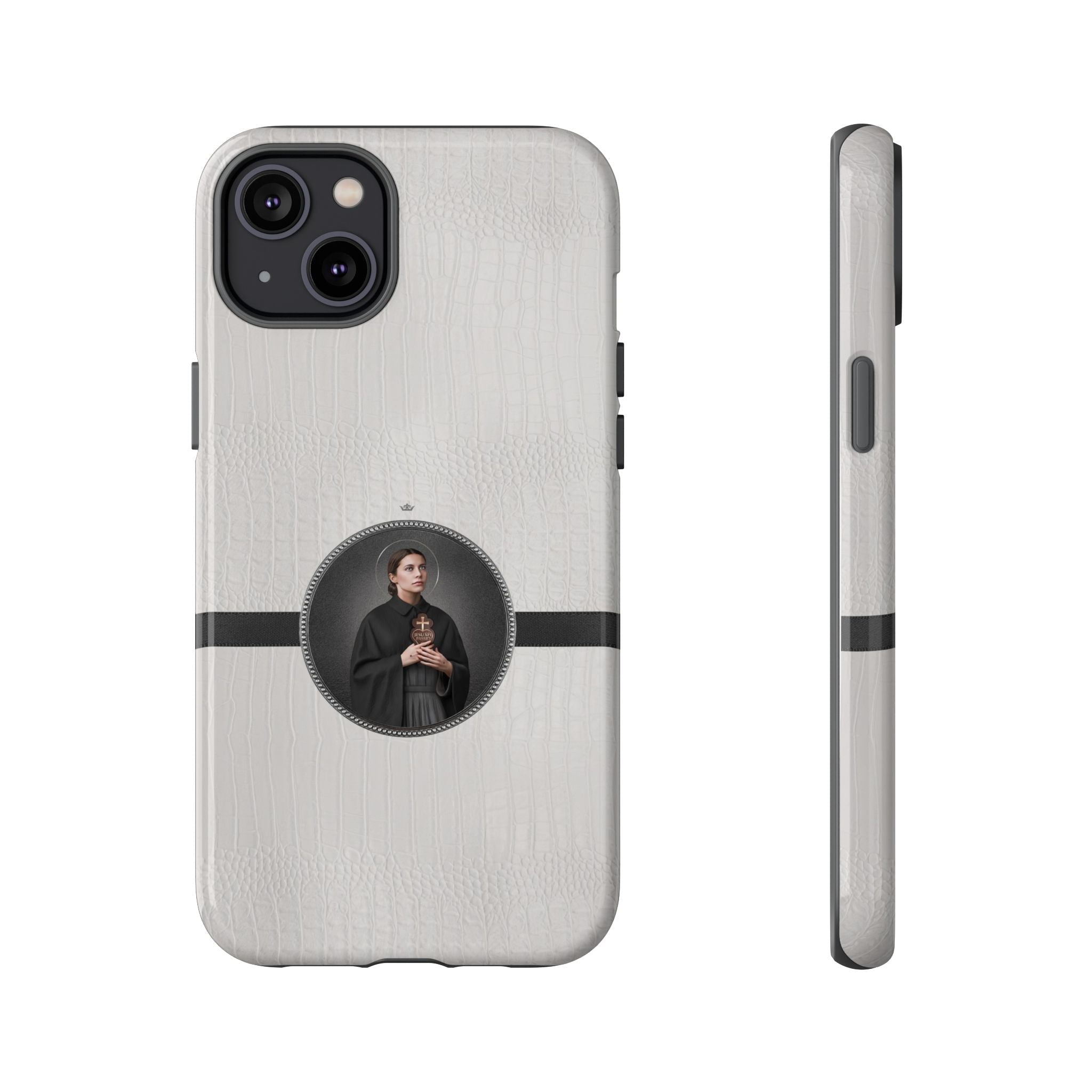 St. Gemma Galgani Hard Phone Case (Blanc Croc) - VENXARA®