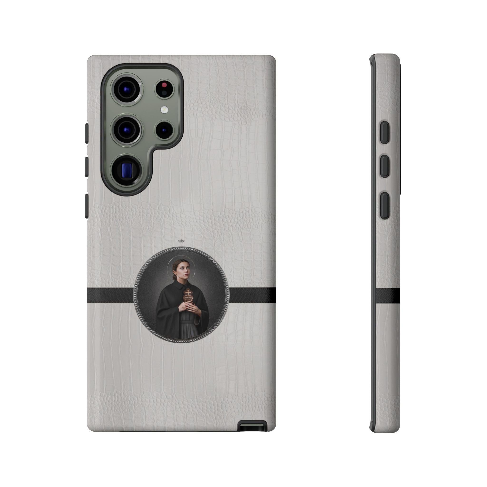 St. Gemma Galgani Hard Phone Case (Blanc Croc) - VENXARA®