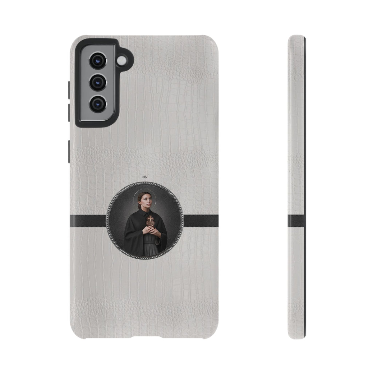 St. Gemma Galgani Hard Phone Case (Blanc Croc) Copyright VENXARA