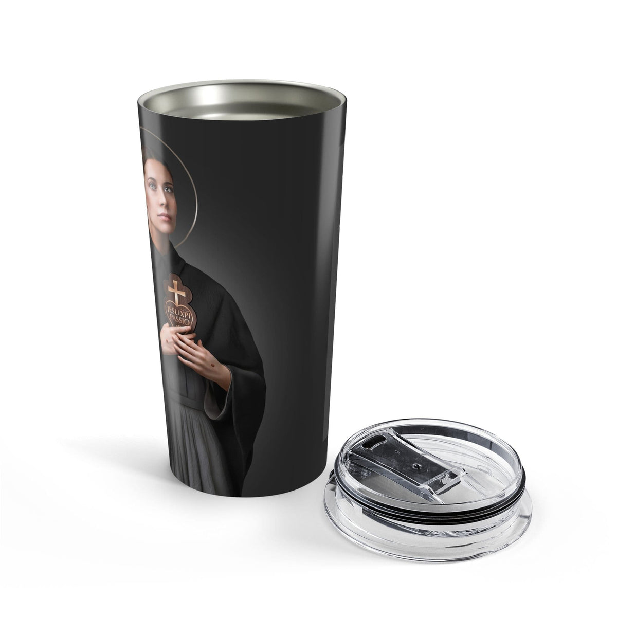 St. Gemma Galgani Lord's Prayer Tumbler (Ash 20 oz) Copyright VENXARA