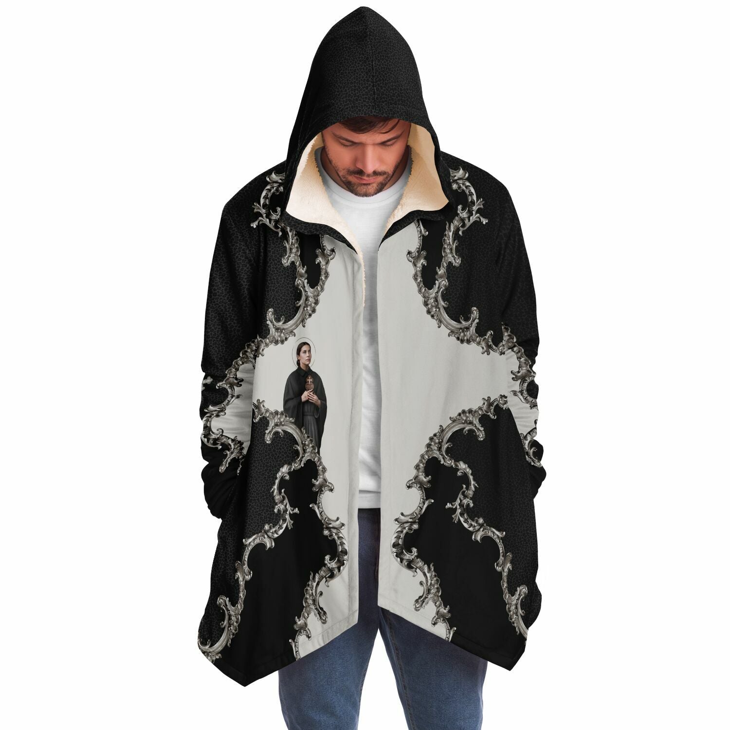 St. Gemma Galgani Microfleece Cloak (Baroque Leopard) - VENXARA®