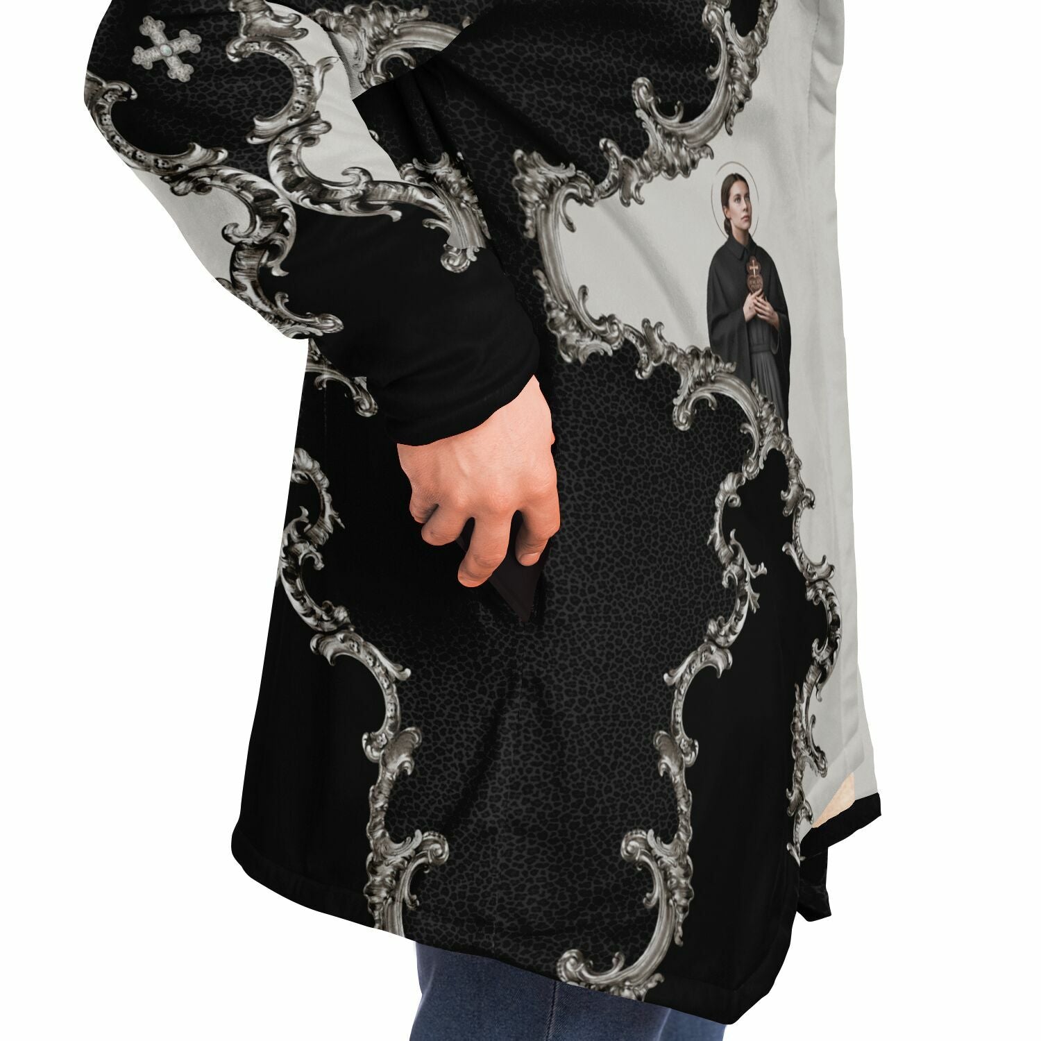 St. Gemma Galgani Microfleece Cloak (Baroque Leopard) - VENXARA®