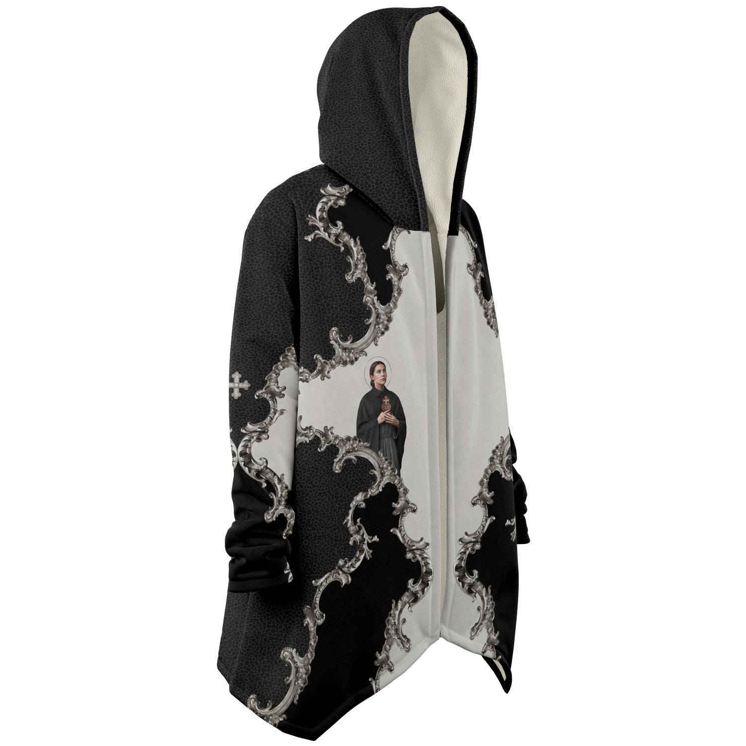 St. Gemma Galgani Microfleece Cloak (Baroque Leopard) - VENXARA®