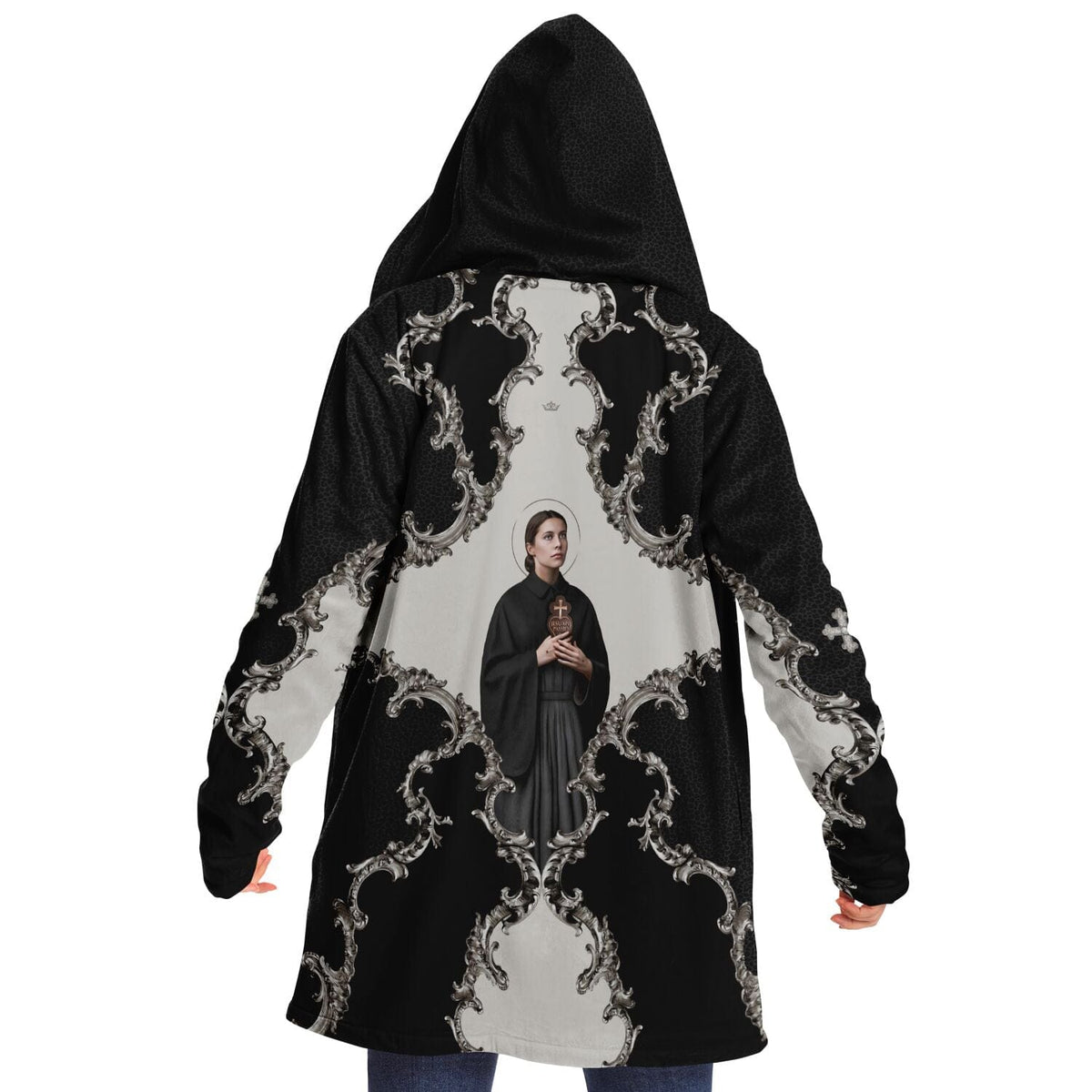 St. Gemma Galgani Microfleece Cloak (Baroque Leopard) Copyright VENXARA