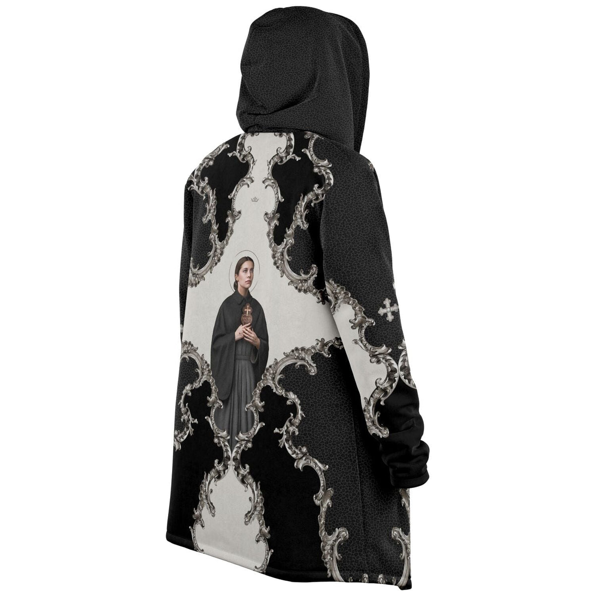 St. Gemma Galgani Microfleece Cloak (Baroque Leopard) Copyright VENXARA