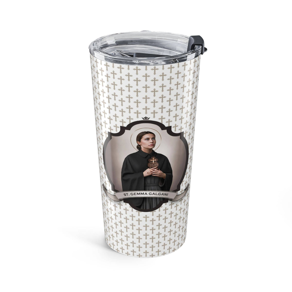 St. Gemma Galgani Tumbler (Crosses 20 oz) Copyright VENXARA