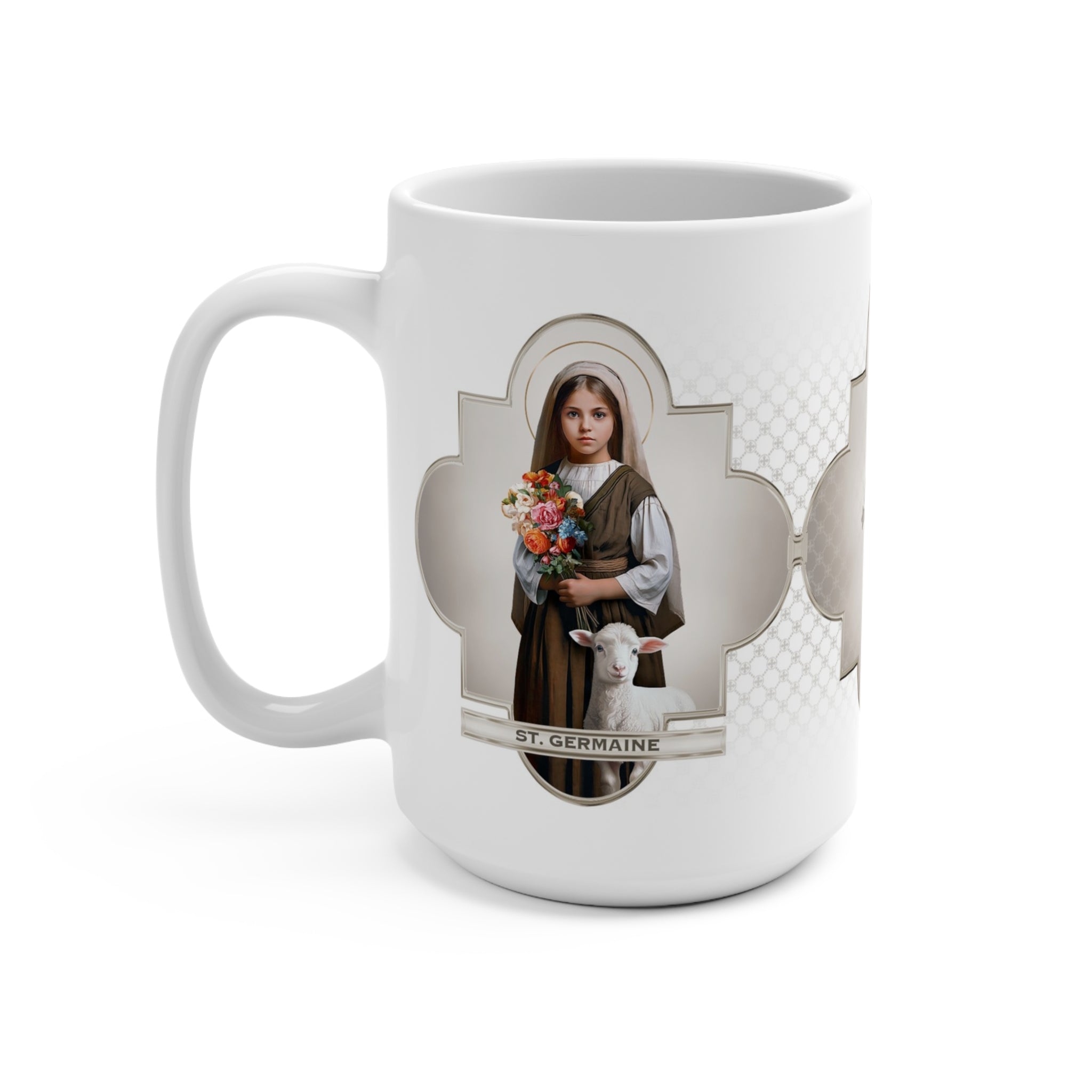 St. Germaine Cousin Ceramic Mug (White 15 oz) - VENXARA®
