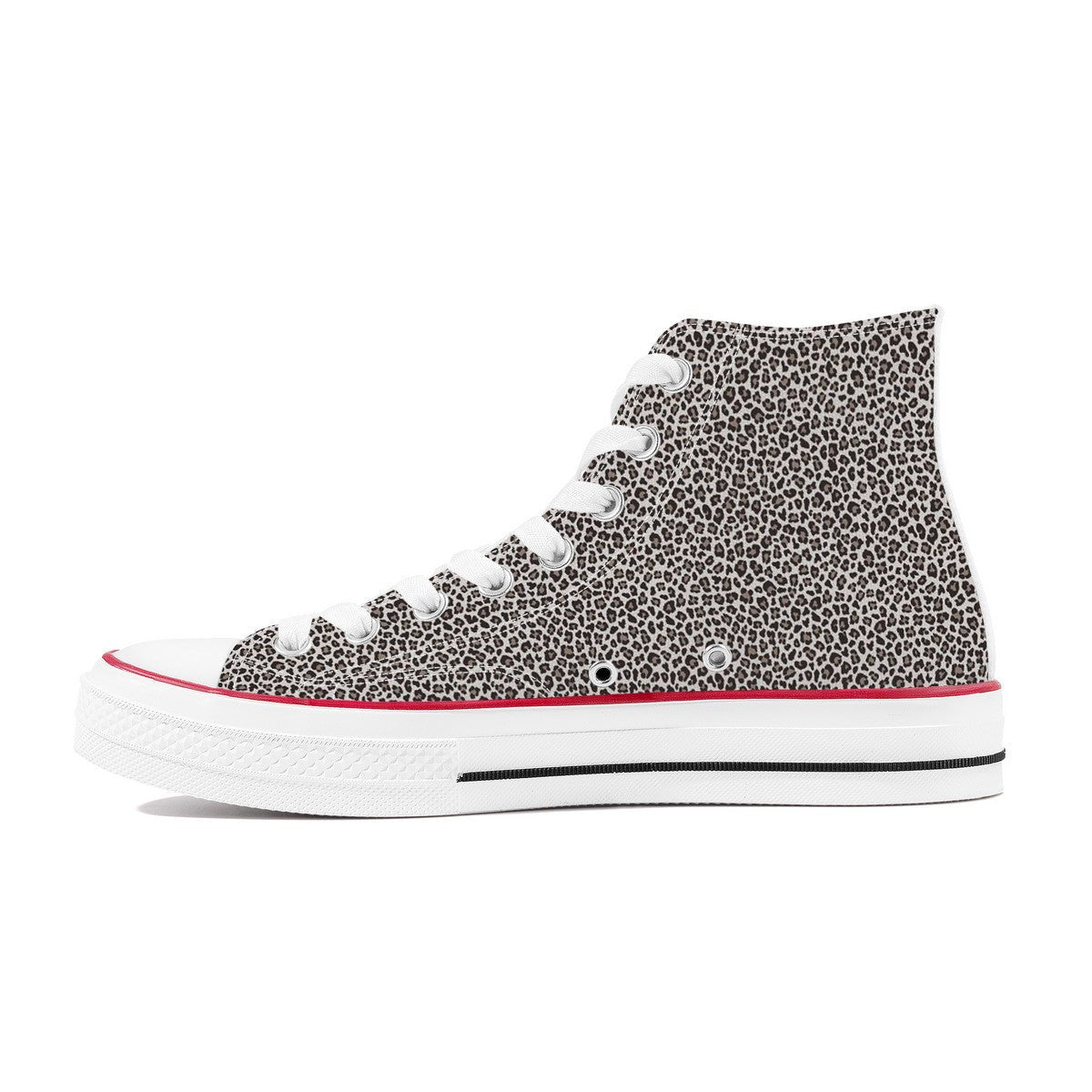St. Joan of Arc In Battle Classic Canvas High Top Shoes (Leopard) - VENXARA®