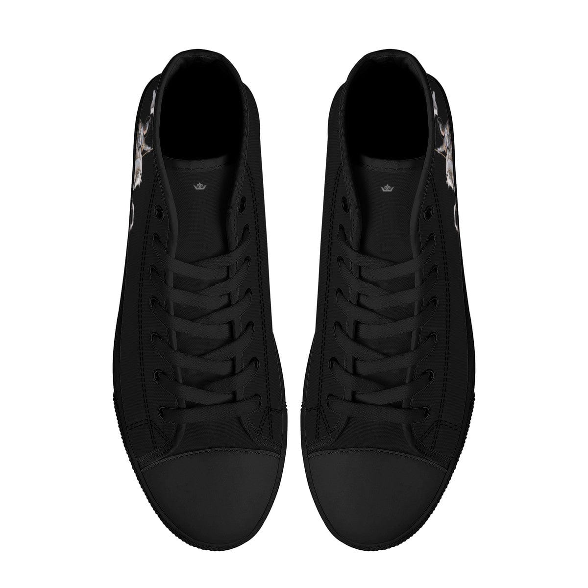 St. Joan of Arc in Battle Comfort Canvas High Top Shoes (Black/Black) Copyright VENXARA