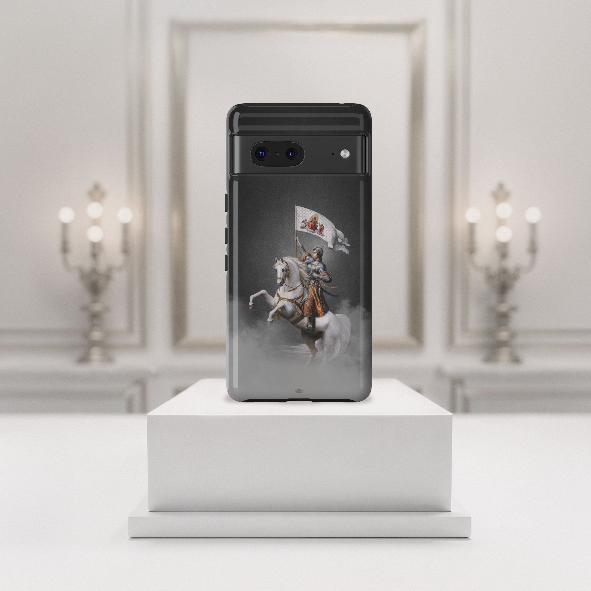 St. Joan of Arc in Battle Hard Phone Case (Dark) - VENXARA®