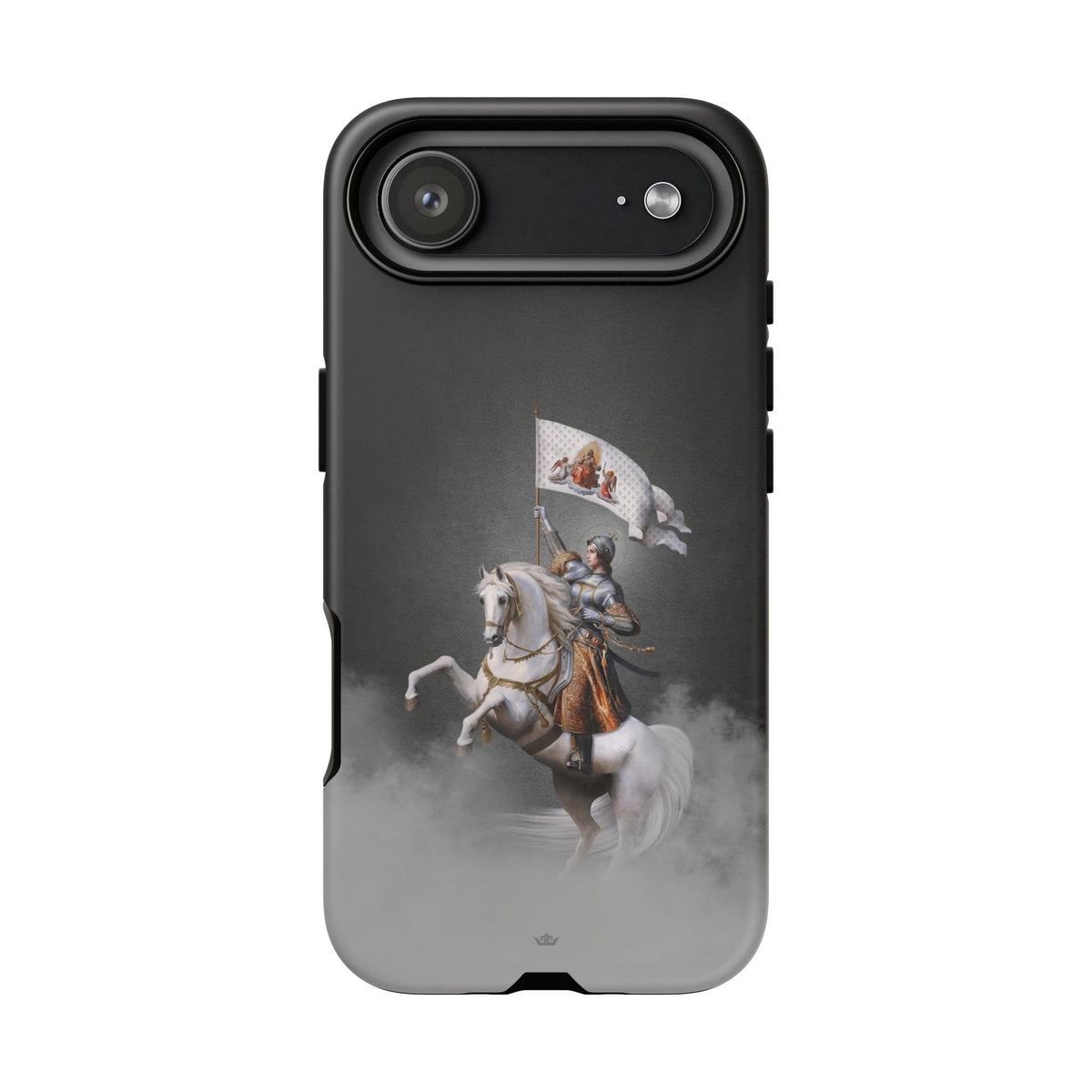 St. Joan of Arc in Battle Hard Phone Case (Dark) Copyright VENXARA