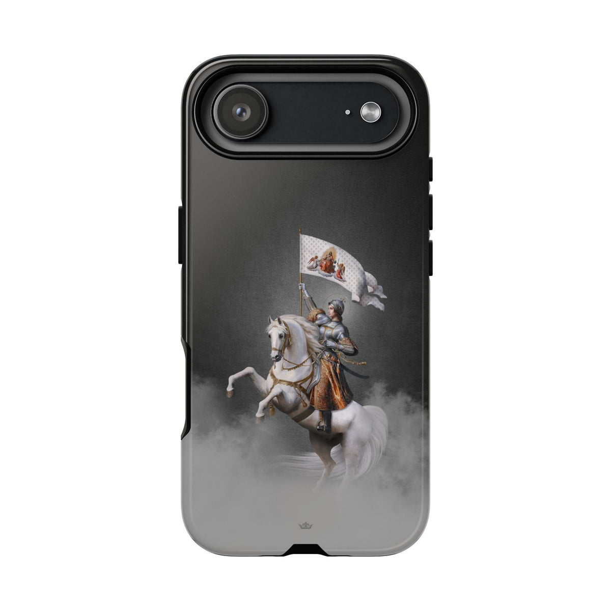 St. Joan of Arc in Battle Hard Phone Case (Dark) Copyright VENXARA